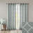 Geometric Fretwork Grommet Top Window Curtain Panel-534900629-534900651