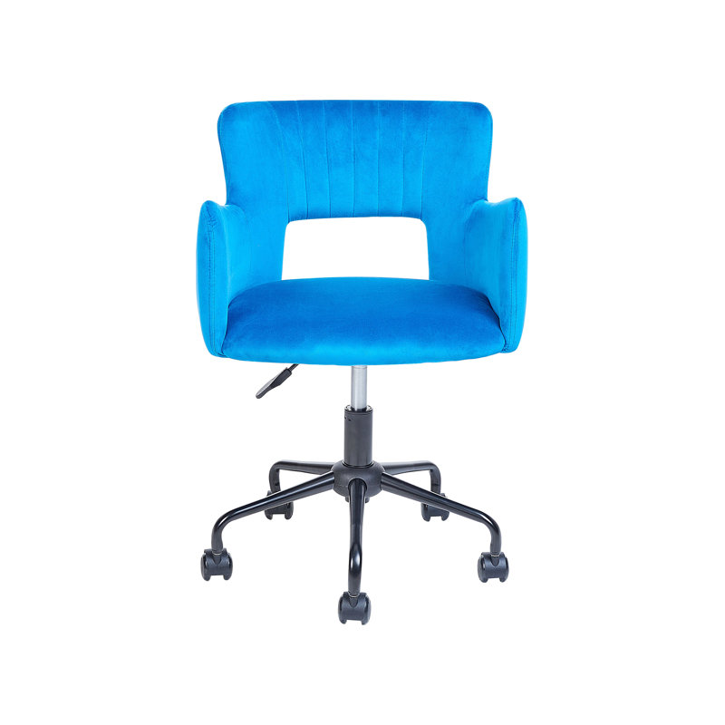 Komor Velvet Office Chair, Blue
