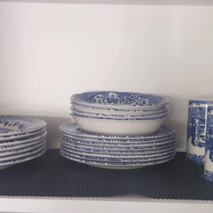 Spode blu italiano 12 pezzi Set di piatti piani – Made in England