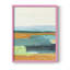 Turquoise et orange I, reproduction encadrée - bois massif-2035808488-2035808481