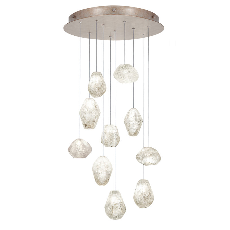 Luminaire suspendu rond 22 po Natural Inspirations, Doré, H 4,75 po x l 24 po x P 24 po, 22