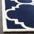 Carolene Geometric Handmade Tufted Wool Dark Blue/Ivory Area Rug-831852488