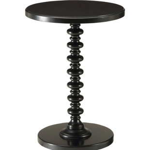 Elegant Black Side Table - Fits & Traditional Styles Round For Classic Style