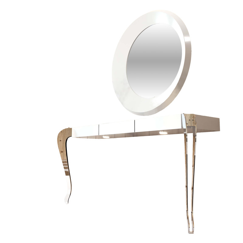 Imperium Console With Mirror R19-100, 72" H x 50" W x 20" D