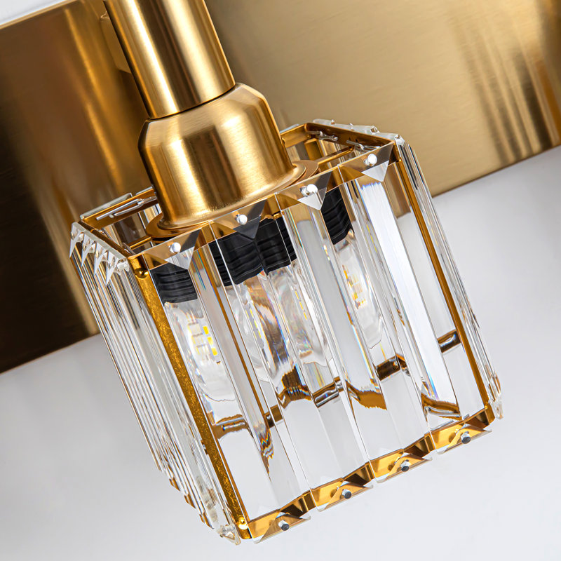 Dimmable Vanity Light, Gold, 5 Lights