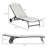 Outsunny Chaise Lounge Outdoor, 2 Piece Lounge Chair With Wheels, Tanning Chair With 5 Adjustable Positions For Patio, Beach, Yard, Pool, Cream White