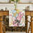 Floral Bow Bunny Rabbits Eggs Easter Table Runner, Seasonal Spring Kitchen Dining Table Decoration For Home Party Decor