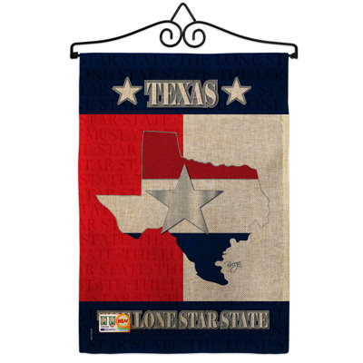 Double Sided 18.5'' H x 13'' W Burlap Flag Set