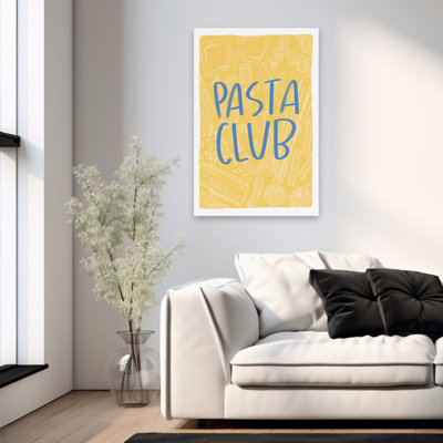 Pasta Club  Contemporary Pasta Club Typography Art