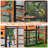 Outdoor Catio 4 Tries, 2 Resting Room, 4 Platforms and Waterproof Roof, Catio Outdoor Cat Enclosure