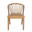 Ensemble de 2 chaises de salle à manger d'extérieur en bois d'acacia avec finition en teck et coussins