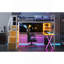 Lit mezzanine simple en métal avec poste de travail intégré
