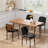 Faux Leather Dining Chairs Set of 2, Mid-Century Modern Upholstered Side Chairs with Wood Frame for Dining Rooms,Kitchens,Living rooms-1611851913