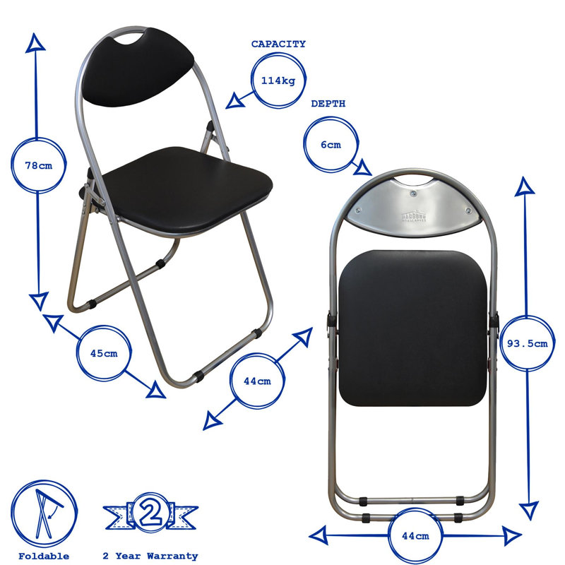 2 Piece Computer Desk Office Set with Chair, Black