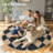 Checkered Round Entryway Rug Circle Indoor Outdoor Rug Washable Farmhouse Easy Jute Kitchen Rugs Contemporary Non Slip Round Carpet For Bedroom Front Porch-134846017