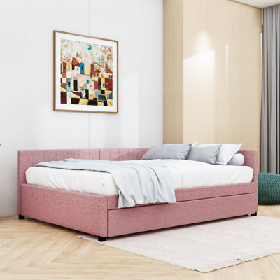 Upholstered Sofa Daybed with Trundle