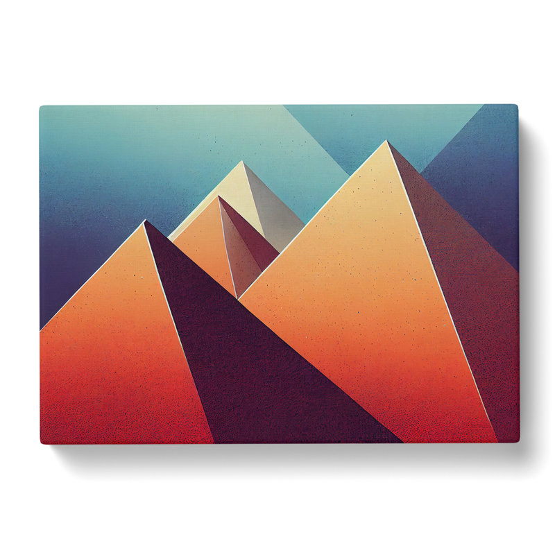 Mysterious Pyramids Abstract - Wrapped Canvas, 50cm H x 76cm W x 3cm D