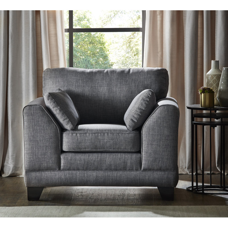 Aadil Upholstered Armchair, Charcoal
