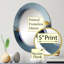 Abstract Geode Blue IV - Abstract Marble Wall Mirror-99569564