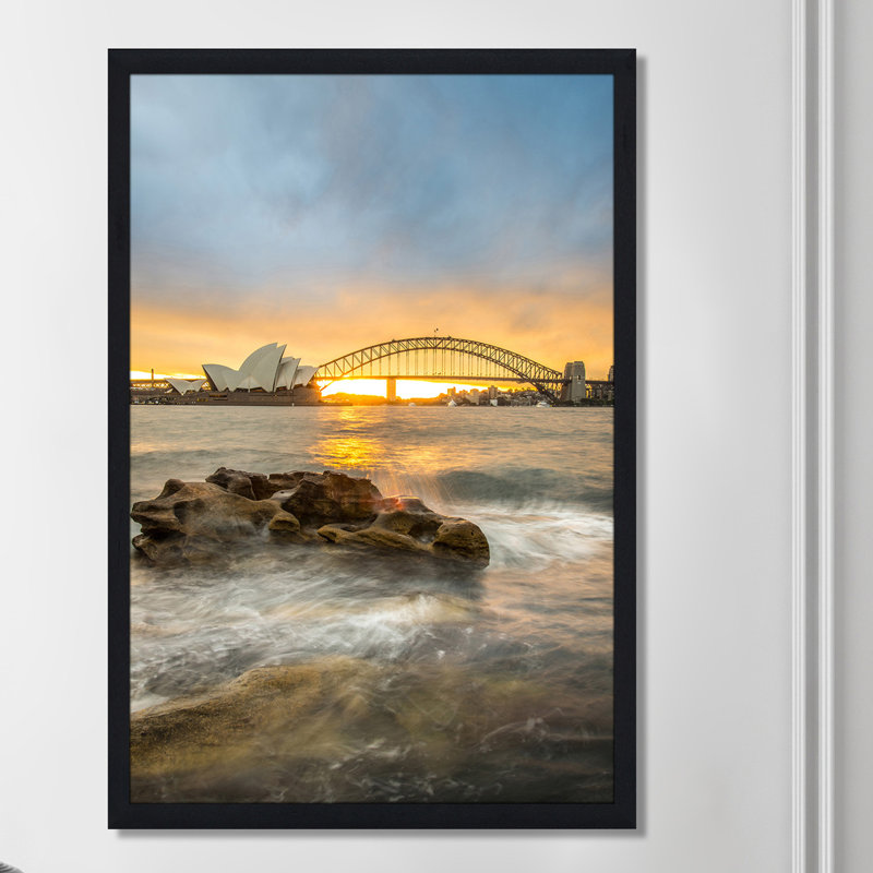 « sydney australie », reproduction de photo encadrée, H 39,5 po x l 27,5 po x P 0,75 po
