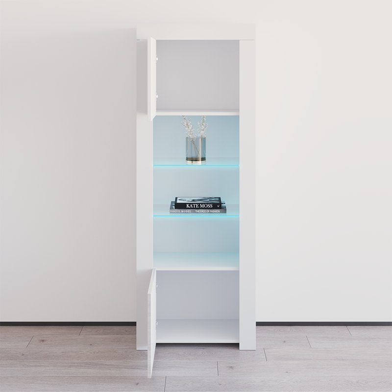 Casey-May Storage Bookcase, White