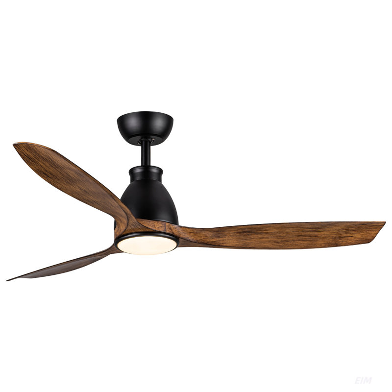 52 inch indoor ceiling fan with LED light, Black