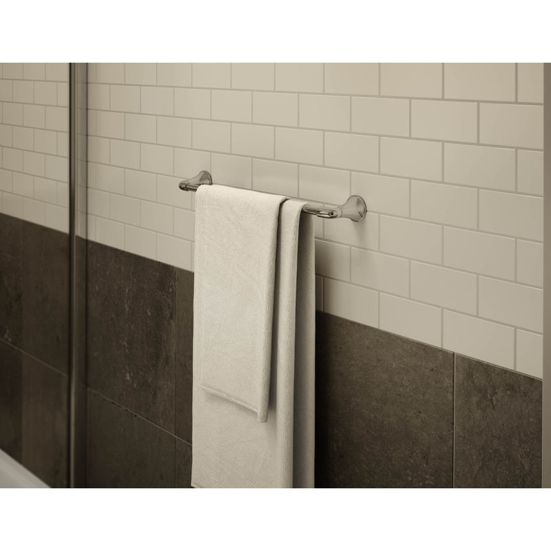 Barre à serviettes murale 24 "avec quincaillerie Elm, Chrome