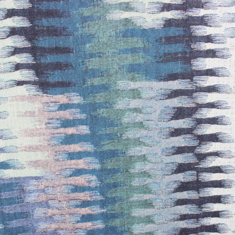Hand Woven Throw Blanket, Blue/Brown