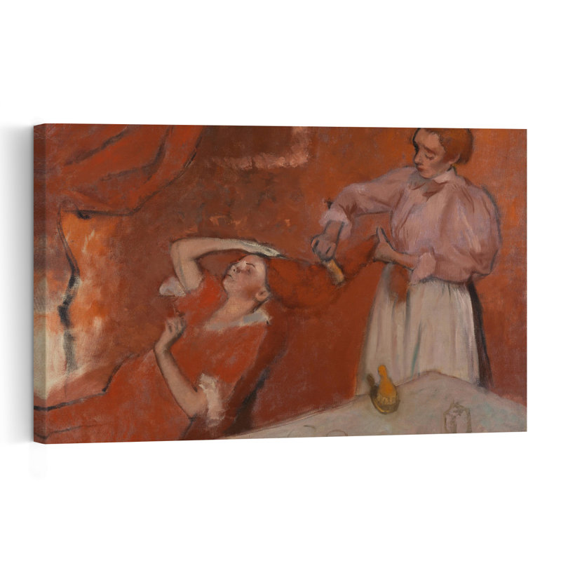 Peignage capillaire, vers 1896. Estampe d'art mural contemporaine abstraite impressionniste., H 24 po x l 36 po