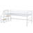 White Twin Metal MDF Loft Bed With Secure Storage Stairs And Durable Frame-222867262