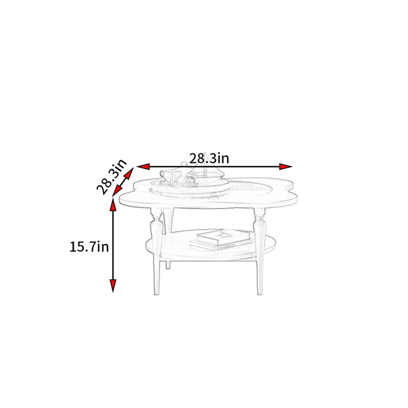Table basse de style rétro classique français