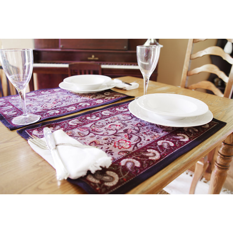 Earth Dabu Cotton Floral Rectangle Placemat