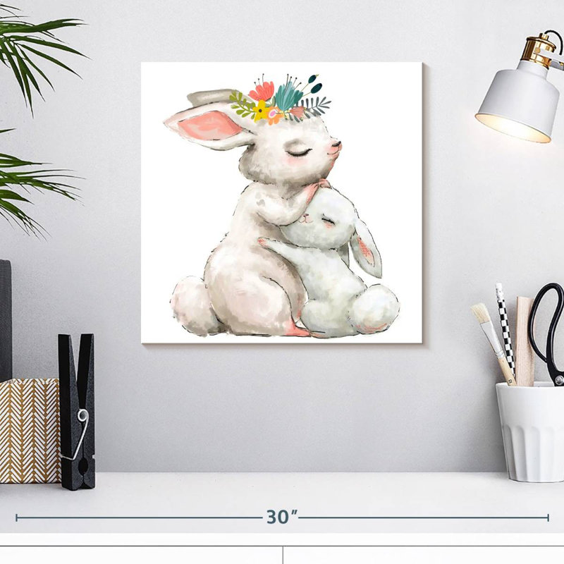 Ashelle mère lapin, H 16 po x l 16 po