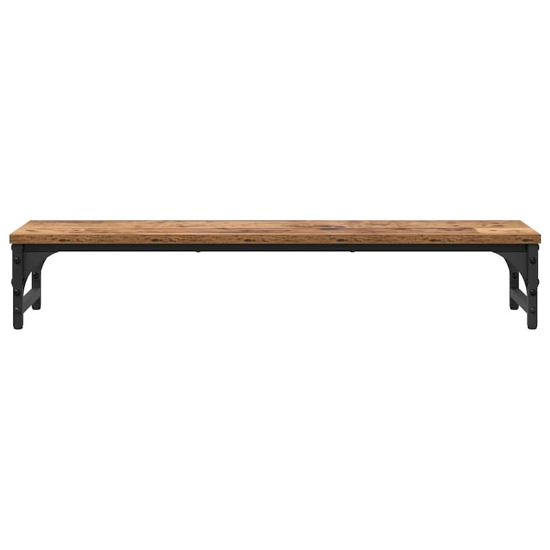 Manufactured Wood Monitor Stand, Old Wood, 14cm H x 85cm W x 23cm D