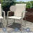 Outdoor Dining Chairs Of 2 Weather Cream Color Metal Frame Stackable Breathable For Garden Patio Porch 22.1"L X 25.2"W 36"H In Quick - Drying Poolsides-24932152-24932165