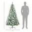Sapin de Noël artificiel enneigé 6 pi avec branches réalistes, 61 pommes de pin et 800 pointes