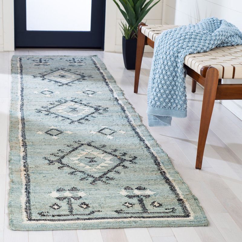 Gilreath Flat Weave Jute Southwestern Rug, Runner 2'3" x 9'