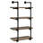 Black And Rustic 4 Shelf For Office, Space Feature Oak Functional Shelving Unit-121115243-121115244