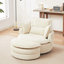 Fauteuil pivotant confortable avec lune - velours côtelé, coussins de soutien