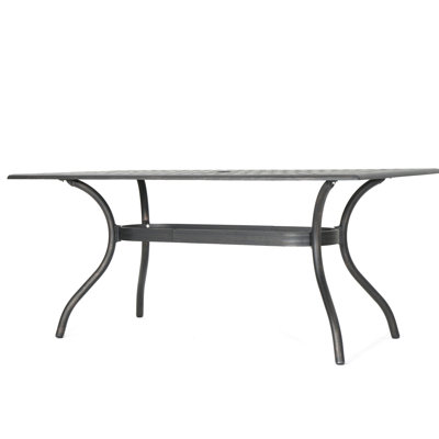 Shiny Copper Finish 68" Rectangle Cast Aluminum Table For Patio Table, Enhancement