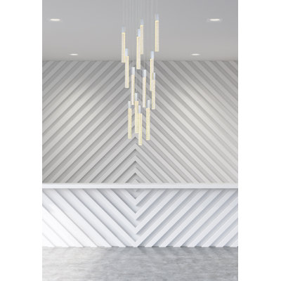 Luminaire suspendu rectangulaire à 13 lumières Aliha