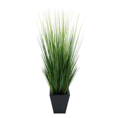 44'' Faux Foliage Grass in Metal Planter