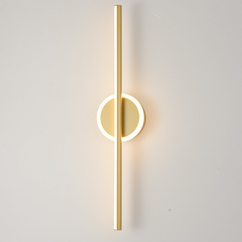 1-Light Modern Dimmable Gold LED Wall Sconce