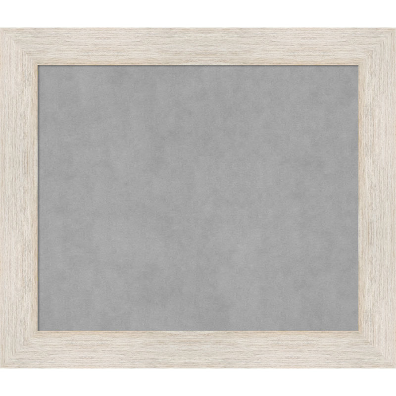 Tableau magnétique à cadre blanc délavé en bois franc, H 25 po x l 29 po
