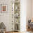 4-Tier 72" Corner Kitchen Pantry Storage Cabinet With 8 Doors Tall Storage Cabinet, Corner Cabinet And Shelves, Home Farmhouse Bookshelf Cabinet For Bathroom, Living Room, Kitchen WHI-1356409016