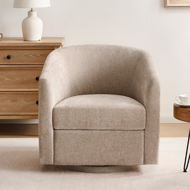 Fauteuil d'appoint pivotant en chenille, Kaki