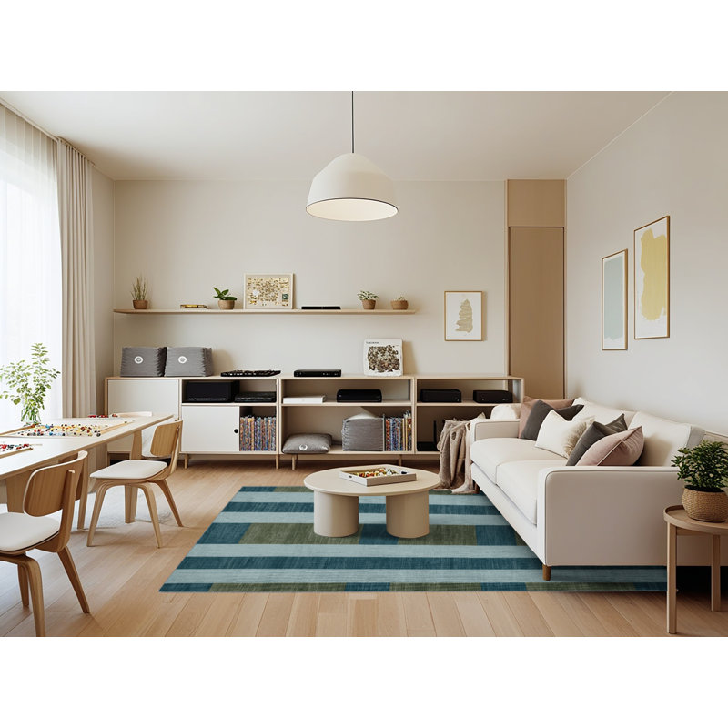 Machine Washable Botanical Brown Area Rug, Rectangle 7' x 9'