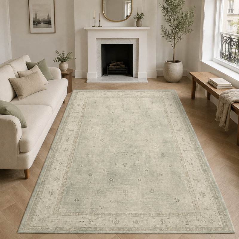 Abstract Cotton and Chenille Flatweave Area Rug, 100 x 300 cm
