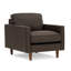 Fauteuil moderne en cuir véritable de 34 po de largeur Alyvia