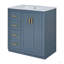 Ensemble de meuble-lavabo 30 po avec lavabo en céramique, armoire de rangement en bois massif, ensemble de meuble-lavabo autoportant avec 3 tiroirs et portes à fermeture douce-117021129